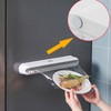 Plastic Wrap Cutter Dispenser Wall Mounted Adjustable Cling Film Cutter