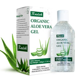 Raslok Aloe Vera Gel | 99% Pure Natural Aloe Gel For Moisturizing Face Skin & Hair Care,Durable Moisturizing Hydrating Soothing, Non-Sticky (7.7 OZ)