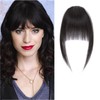SEGO Clip in Fringe Real Human Hair Extensions [#1B Natural