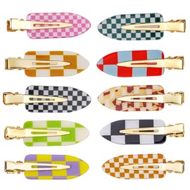 10 Pcs No Crease Hair Clips for Styling,No Bend Alligator Clips for Women,Hair Clips for Bangs Girls,Makeup Hair Clips Black