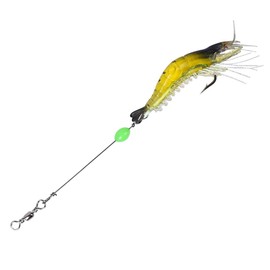 Sarini 5pcs Illuminated Soft Shrimp Bait Set – Glow-in-the-Dark False Shrimp with Hook, 9cm/6g Bionic Lure for Night Fishing, Imitation Soft Bait with Luminous Feature