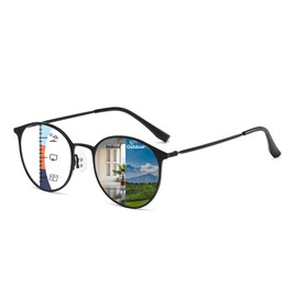 Myfeasy Photochromic Multifocal Progressive Reading Glasses Anti Blue Light Women's Multifocal Sunglasses Turn Blue Reader
