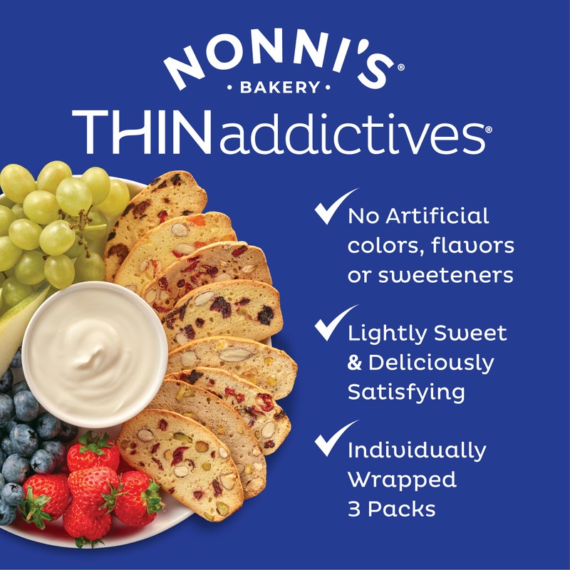 Nonni's THINaddictives Almond Thin Cookies - Mango & Coconut Biscotti