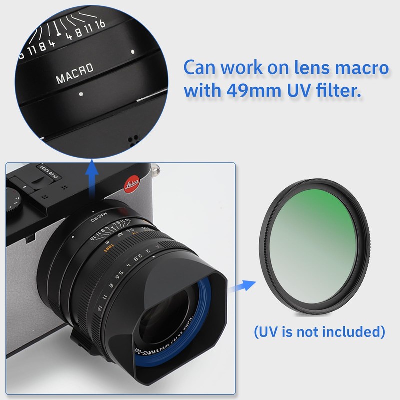 Haoge Metal Square Lens Hood for Leica Q3 Q3-43 Camera