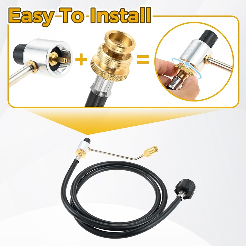 6FT Propane Adapter Hose with Stove Pressure Regulator