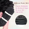 Extensiones de cabello humano rizado birmano con ondas al agua,