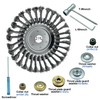 NeJesZoe 8 Inch Steel Wire Weed Wheel Brush Cutter Trimmer