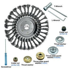 NeJesZoe 8 Inch Steel Wire Weed Wheel Brush Cutter Trimmer Head, Weed Trimmer Blade Head for Weed Eater,Brush Cutter,Weed Wrackers, Compatible with Husqvarna, Sthil, Moss Grass Rust Removal