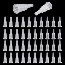 40 Pcs Tip Adapters for Syringe, Syringe Tip Adapter Converter Transfer Dispenser Syringing Coupler Connector, Also Fit for Lubricator Tips, Glue Ports