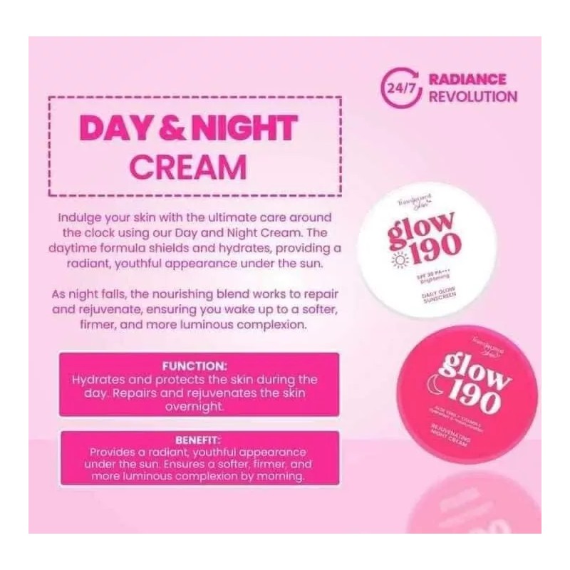 Transformed skin Glow 190 Rejuvenating Set By HonestGlow