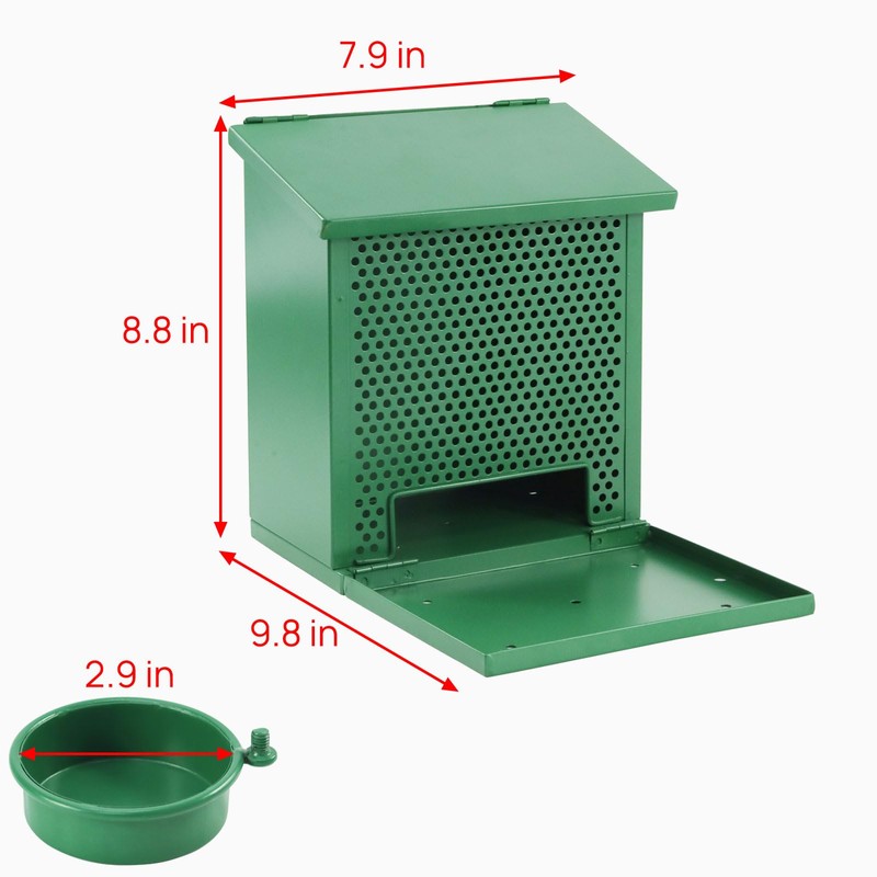 Gavinjitao Squirrel Feeders for Outside，Squirrel Feeder with Foldable Metal Front