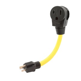 Nema 5-15P to 6-50R Adapter Cord. 15Amp Household Plug to 50Amp Welder Female Power Adapter Cord, Household 15A to Welder 50A Cord, STW 10AWG Length= 1Foot