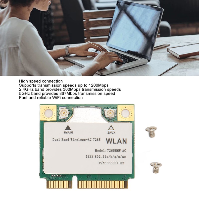 7265HMW Wireless Network Card 1200Mbps 2.4 5Ghz Bluetooth 4.2 Mini