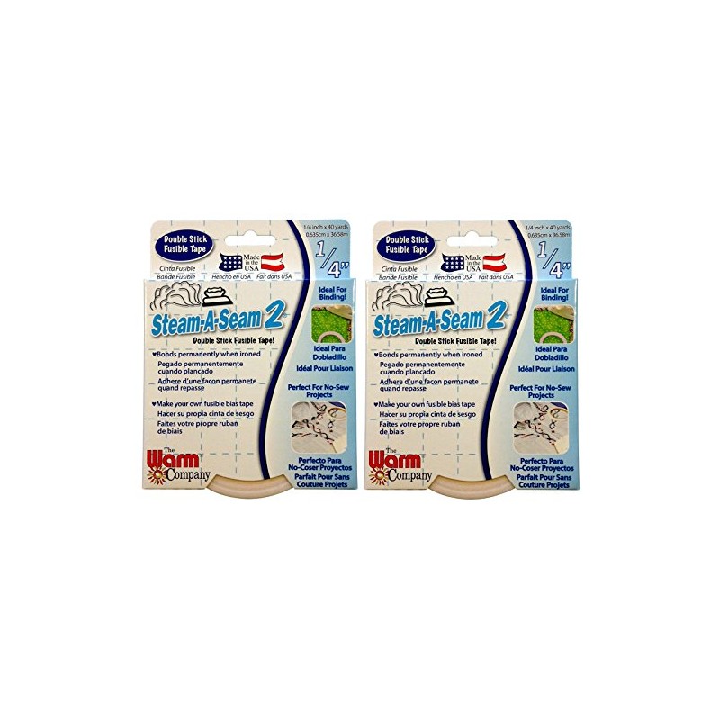 2-PACK - Steam-A-Seam 2 Double Stick Fusible Web 1/4"X40 Yards