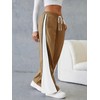 Fisoew Women's Baggy Wide Leg Track Pants Casual Drawstring Elastic