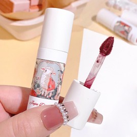 Set de 5 Labiales Líquidos Mate, Larga Duración y a Prueba de Transferencia, Tinte de Labios Ligero y Aterciopelado en Tonos Rojo, Rosa y Malva (#01)