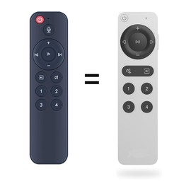 ZWP Replacement Voice Remote Control Compatible for WiiM Music Streamers and Amplifiers Voice Remote 2 | Push-to-Talk, 4 Smart Preset Buttons AMP003