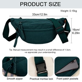 GIDWRIY Bum Bag Women's Small, Fanny Pack Women, Banana Bag, Fashionable Shoulder Bag, Crossbody Bag, Belt Bag, Hip Bag, Hip Bag, Stylish Chest Bag, Women's Shoulder Bag, dark green