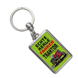 Echte Kerle fahren Traktor Keyring in Black as a Gift for Real Farmers and Farmers who Love Their Job and Live Village Life Like No Other Village Child, Green