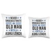 Old Man with a Kuhli Loach Funny Throw Pillow