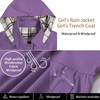 Betusline Girls Rain Jackets Lightweight Waterproof Hooded Trench Coat Windbreaker