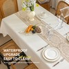UWWGKK Linen Tablecloths for Rectangle Tables, Waterproof Tablecloth Advanced Waterproofing