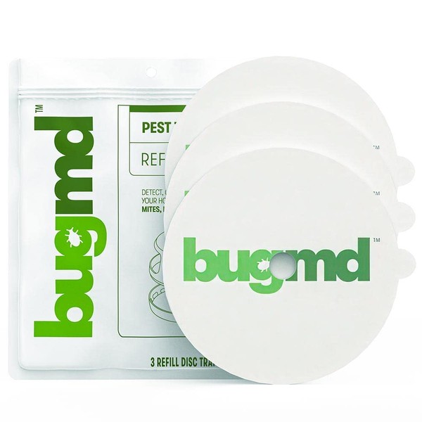 BugMD Flea Trap Refill Disc - Pest Trapper, Traps Pest Control Sticky Pad for Bugs Fleas Mosquitoes, No Harsh Chemicals, Family Pet and Friendly