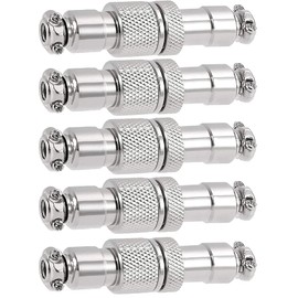 5Pcs 4Pin Aviation Connector,GX16 16mm Aviation Connector Plug Docking Femal & Male Circular Connector