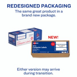 Avery White Computer Labels, 15/16" x 3-1/2", Dot Matrix and Pin-Feed Printers, 5,000 Total (4013)