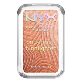 Nyx Professional Makeup, Buttermelt Highlighter, Tono: Butta in Bronze (bronce nitido). Iluminador cremoso, hasta 12hrs de uso, no se desvanece, resistente a transferencias. Fórmula vegana.