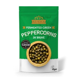 Ausha Green Peppercorns in Brine 100g - Winner 1* Star GREAT TASTE AWARD 2023