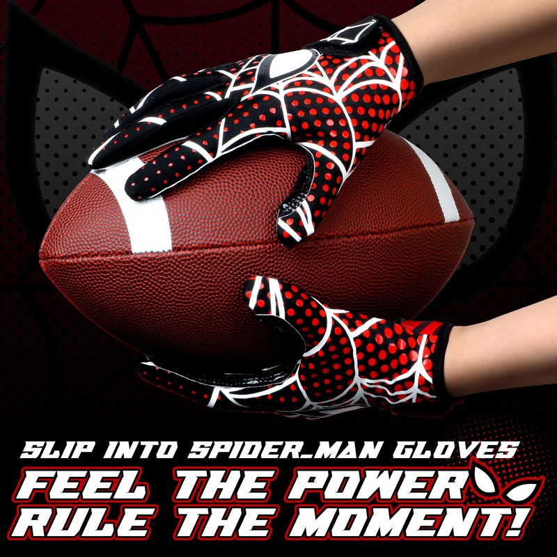 Alytree Youth American Football Gloves, Sticky Receiver Gloves with Super