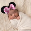 JIAHANG 3D Baby Girl Mouse Ears Turban Headwrap with Satin
