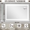 ROLOVE 31" x 22" Large Lighted Vanity Mirror with Lights,