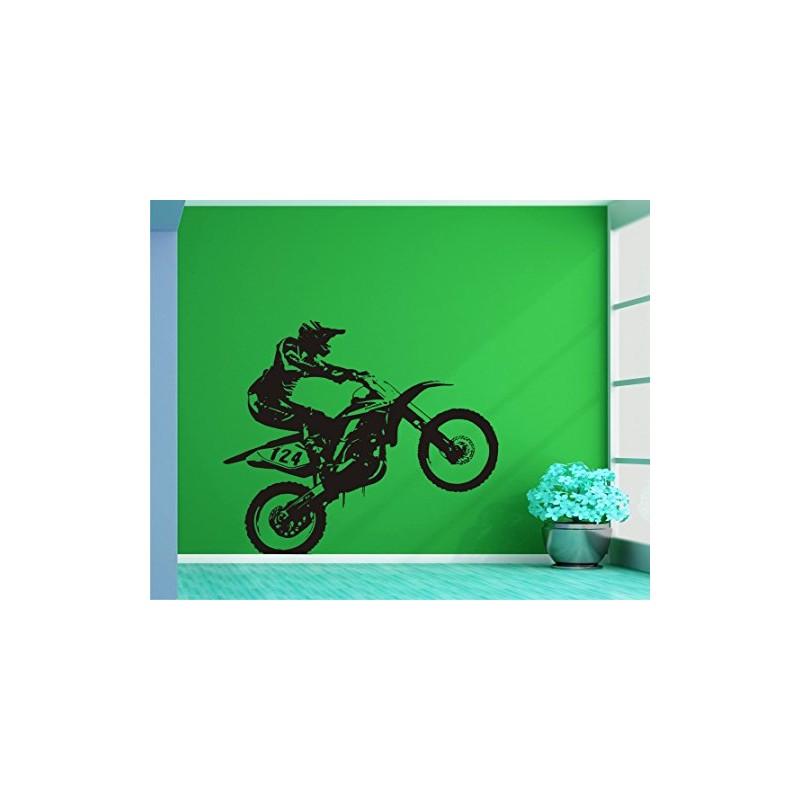 Heaven Decors Dirt Bike Rider Wall Sticker (Vinyl, 70 x