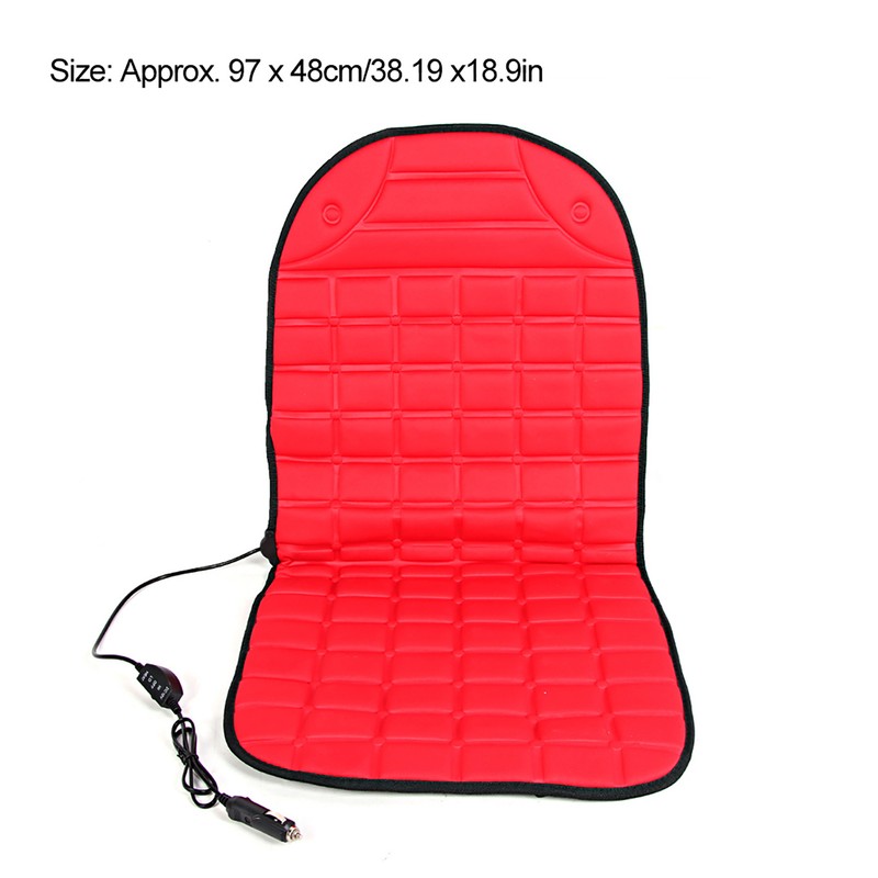 Thickening Heated Car Single Seat Cushion Chair Heating Pad 12VRed
