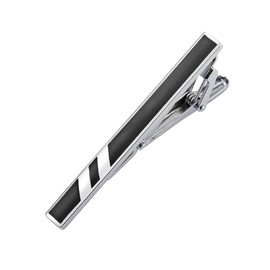 Black Silver Tie Clip for Men Tie Bar Clip Classic Tie Clasps Necktie Clips Tie Pins Wedding Business Pinch Clips