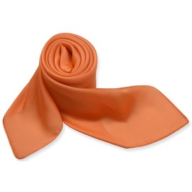 corciova International Orange 35 x 35 Solid Color Square Silk Like Head Hair Scarf Stain Neck Wrapping