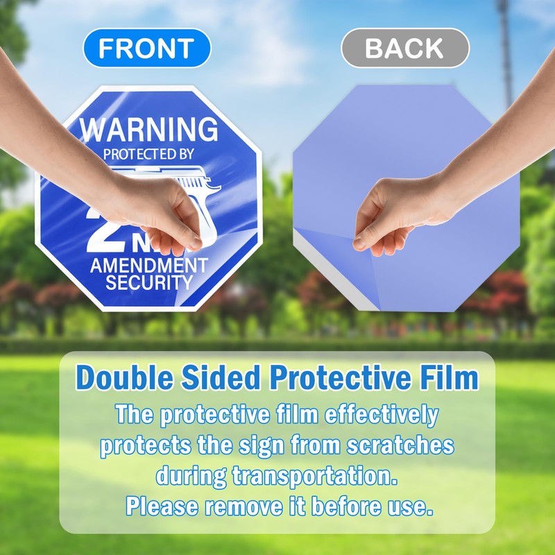 AzReference Protected by 2nd Amendment Security Sign - 10" x