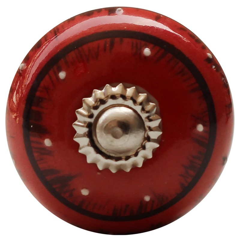 ABHANDICRAFTS 4 Pcs Ceramic Knobs Round Shaped Dresser Knobs with