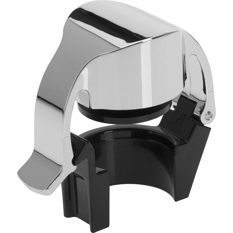 Westmark Sektflaschenverschluss/Klappverschluss/Flaschenverschließer, Kunststoff, Casco, Silber/Schwarz, 60022280