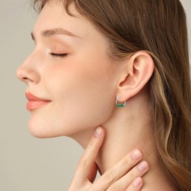 Small 925 Silver Hoop Earrings, Tree of Life/Turtles/Dog/Cats, Mini Hoop Earrings, Jewellery, Gift, Sterling Silver, No Gemstone