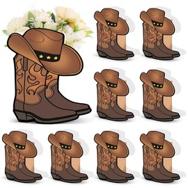 10 Juego de Cajas de Botas de Vaquero Occidental con Flores Adornos para Centros de Mesa Botas en Forma de Vaso Adornos para Fiestas Caja Regalo en Forma de Bota para Fiestas Temáticas de Vaquero y