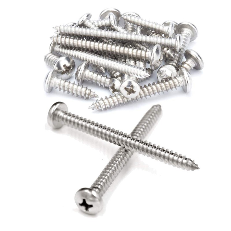 Drenky 100pcs M4 Stainless Steel Self Tapping Screws Phillips Pan