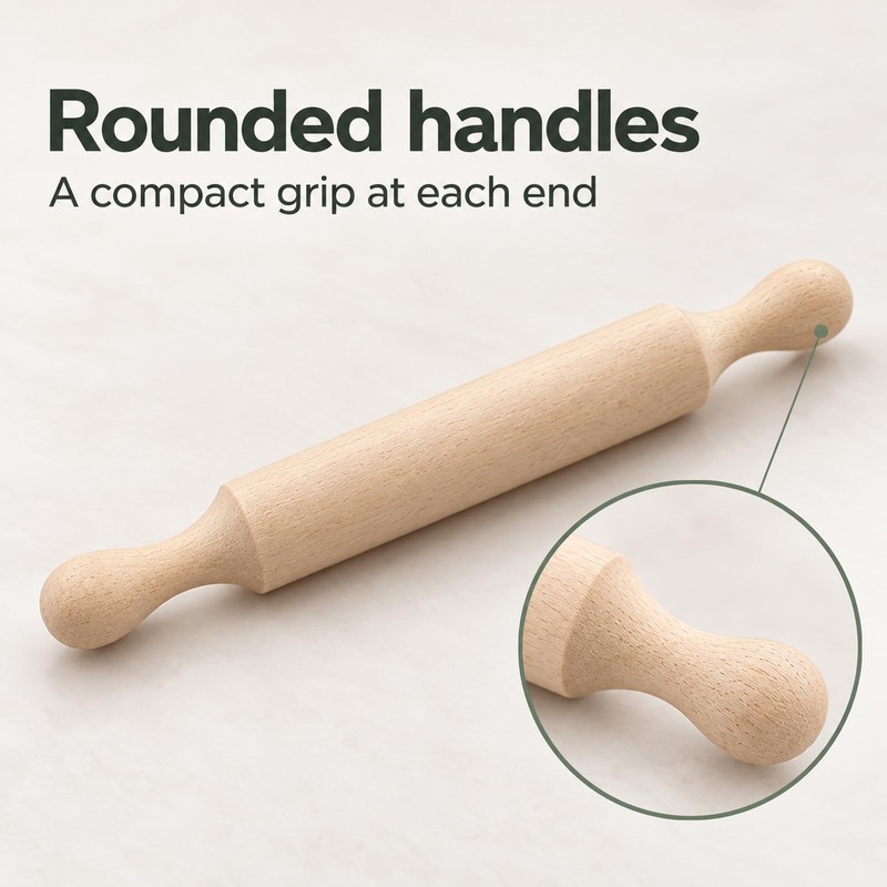 Mini Rolling Pin 4pcs 5.5-inch, Mini Wooden Rolling Pins, Family