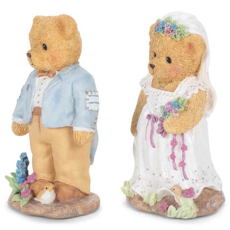 Roman 12926 Cherished Teddies Theo and Olivia Wedding Couple Figure,