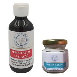 Serum Antiacné Láctico 5% + Crema Facial Hialuronico Acneica Noche