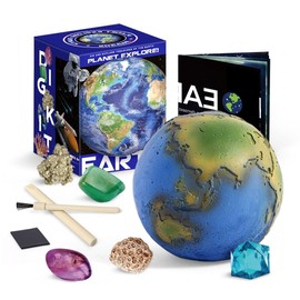 Kaper Kidz Planet XPLORE Earth DIG KIT: Dig and Discover Space Excavation Science Kit for Kids