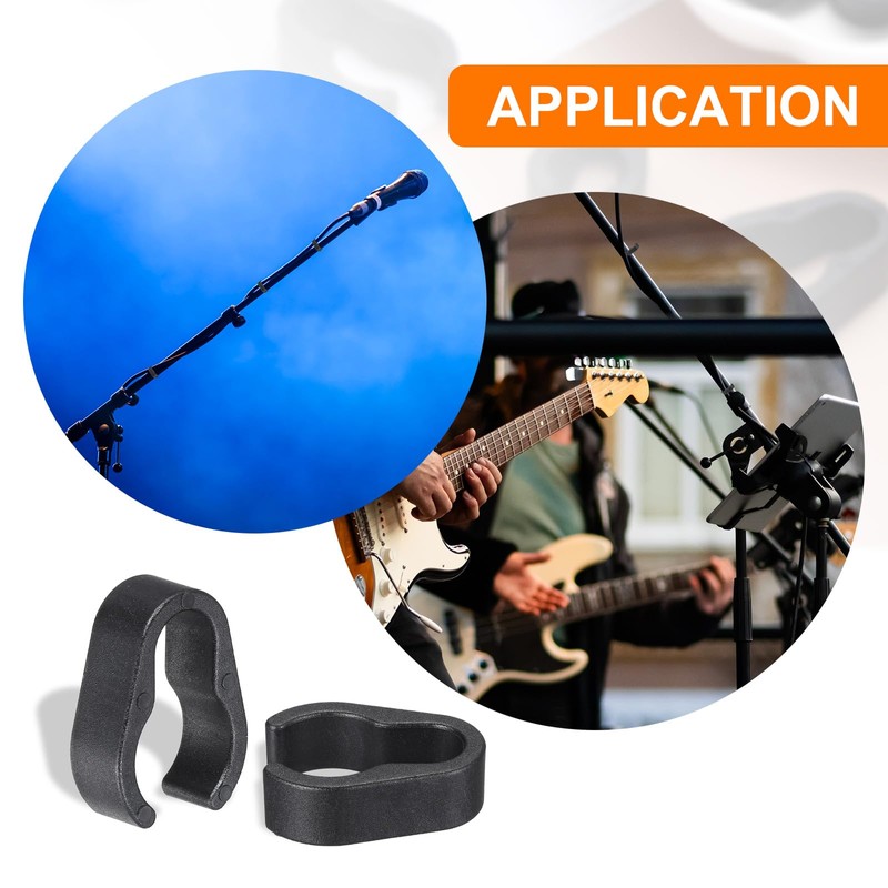 MECCANIXITY 15Pcs 19mm Microphone Cable Clips Universal Microphone Stand Cable