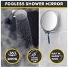 HONEYBULL Fogless Shower Mirror with Suction Mount & Swivel –
